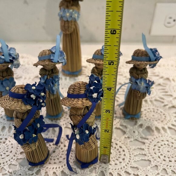 7 Vintage Rush straw dolls Made in Korea - Picture 4 of 11